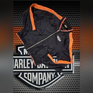 Vtg 90s Harley Davidson Milwaukee 100 Year Windbreaker Jacket Mens Size S Small